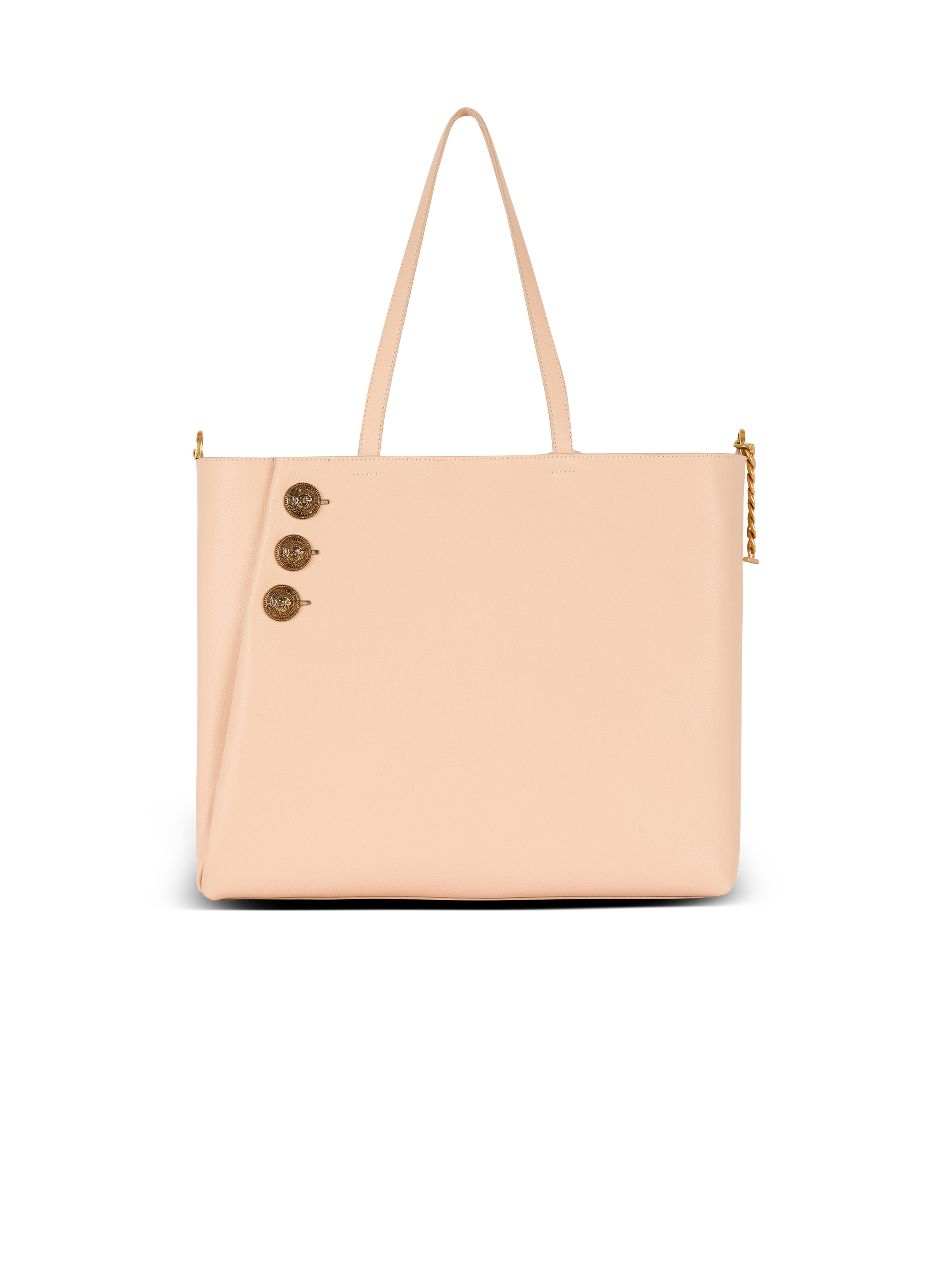 Emblème grained calfskin tote bag - 8