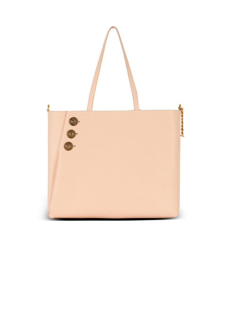 Emblème grained calfskin tote bag 8