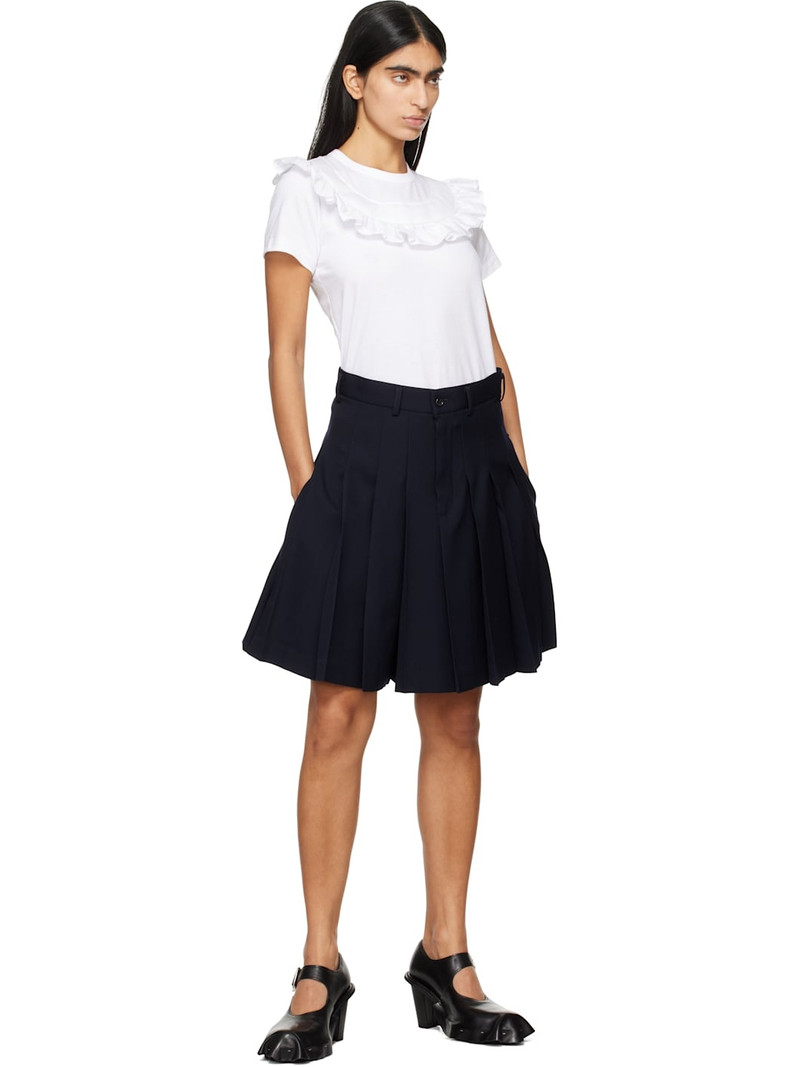 Comme des Garçons GIRL Navy Wool Gabardine Miniskirt outlook