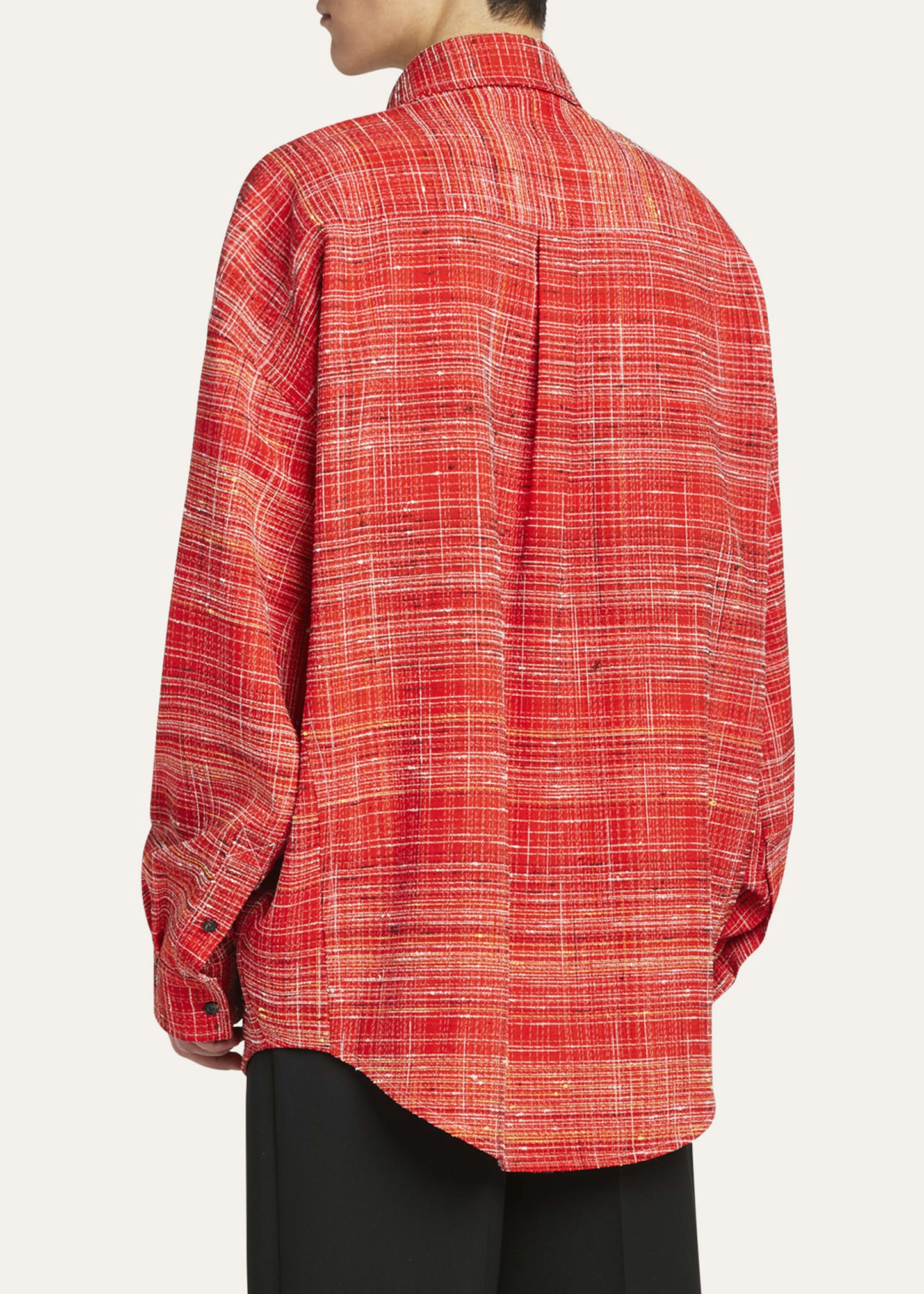 Men's Red Multi-Knotted Viscose Overshirt - 3