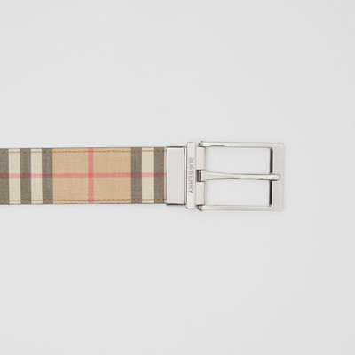 Burberry Reversible Vintage Check E-canvas and Leather Belt outlook