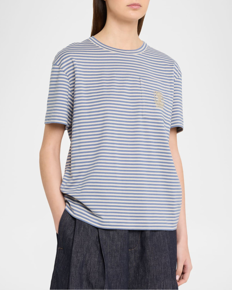 Striped Cotton Jersey Short-Sleeve T-Shirt 4