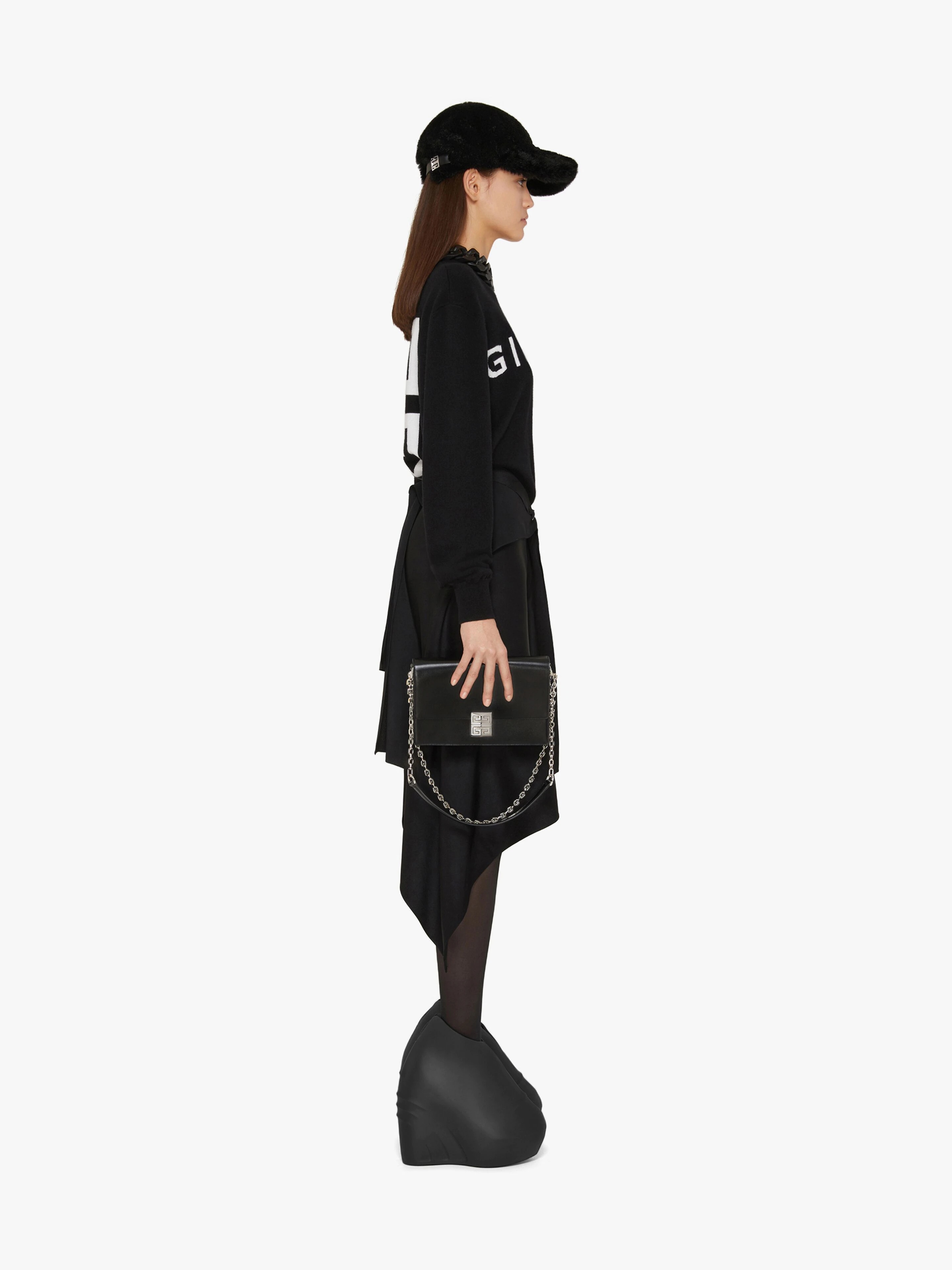 ASYMMETRICAL SKIRT IN CRÊPE BACK SATIN - 3