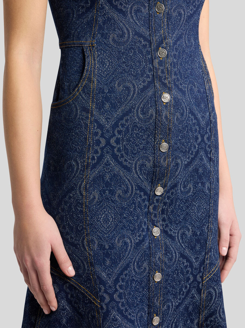 JACQUARD DENIM MIDI DRESS 2
