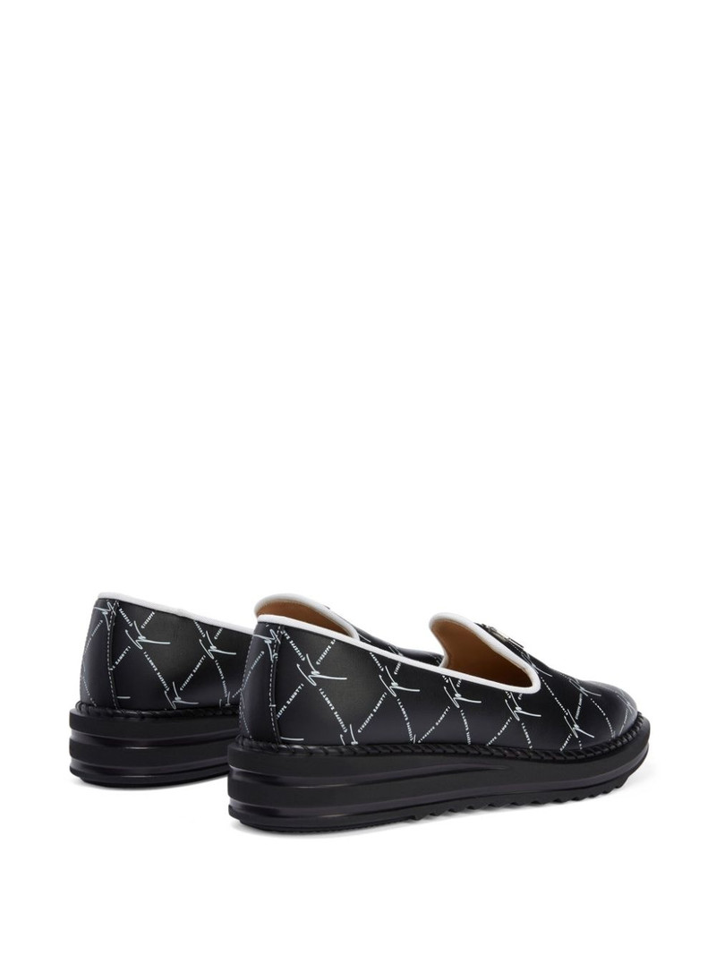 Tim logo-lettering loafers 3