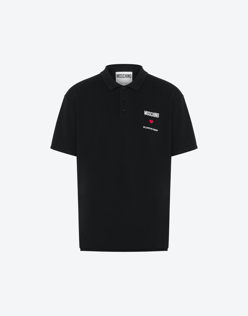 IN LOVE WE TRUST PIQUÉ POLO SHIRT 1