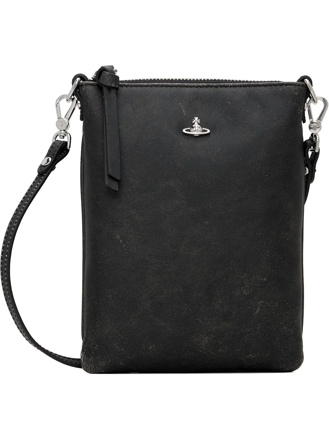 Black Slim Squire Crossbody Pouch - 1