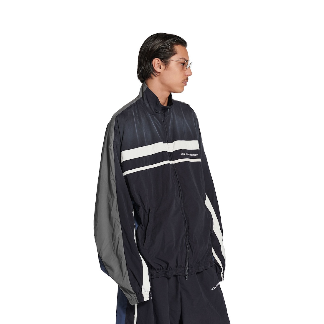 Men's 50/50 Tracksuit Jacket in Black Faded - 5
