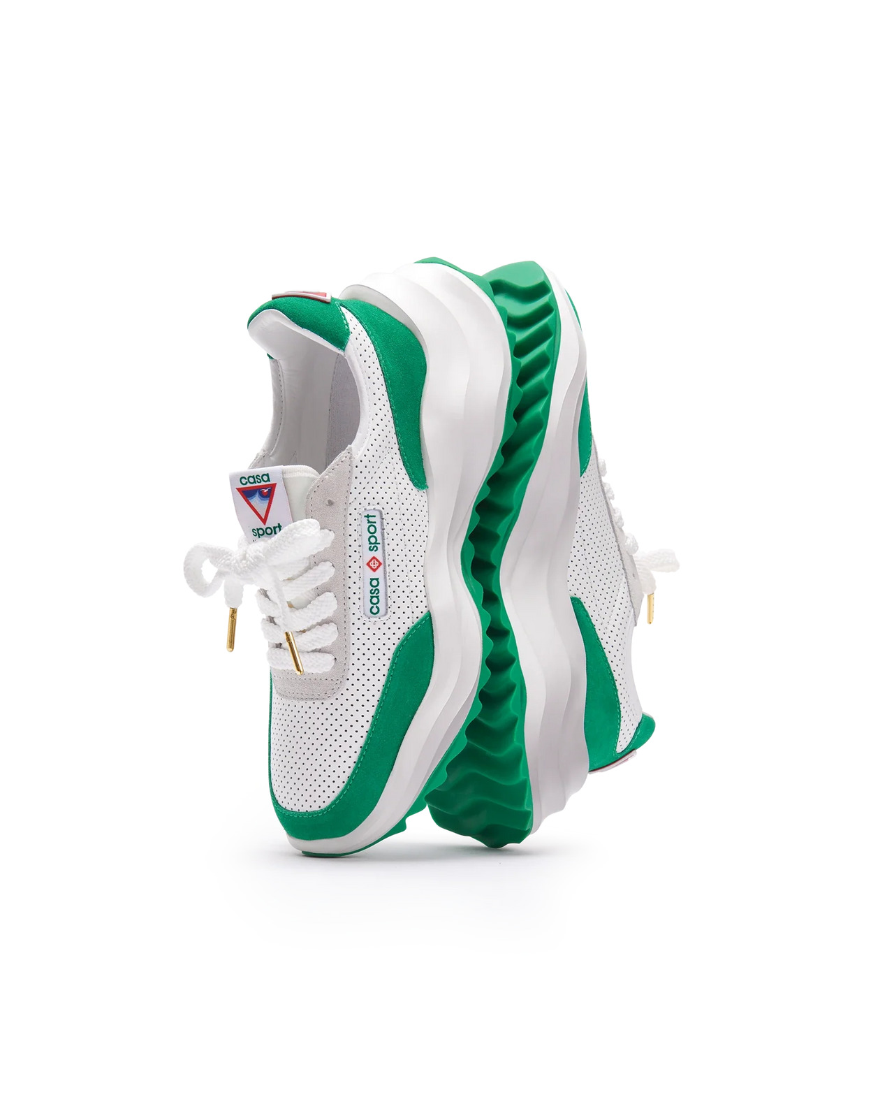 Womens Atlantis White & Tennis Green Sneaker - 3