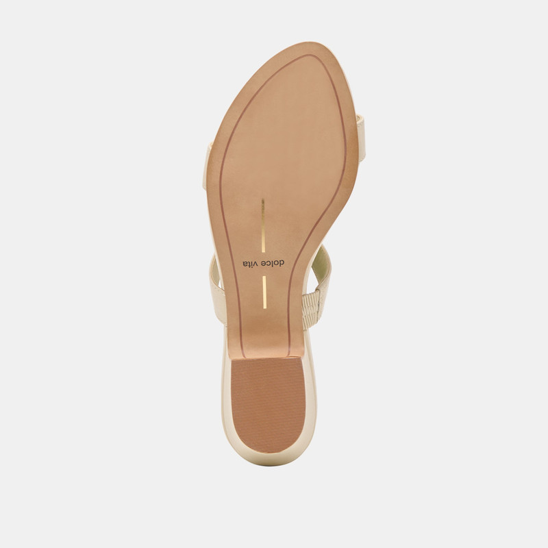 KAMILE SANDALS BONE LEATHER 9