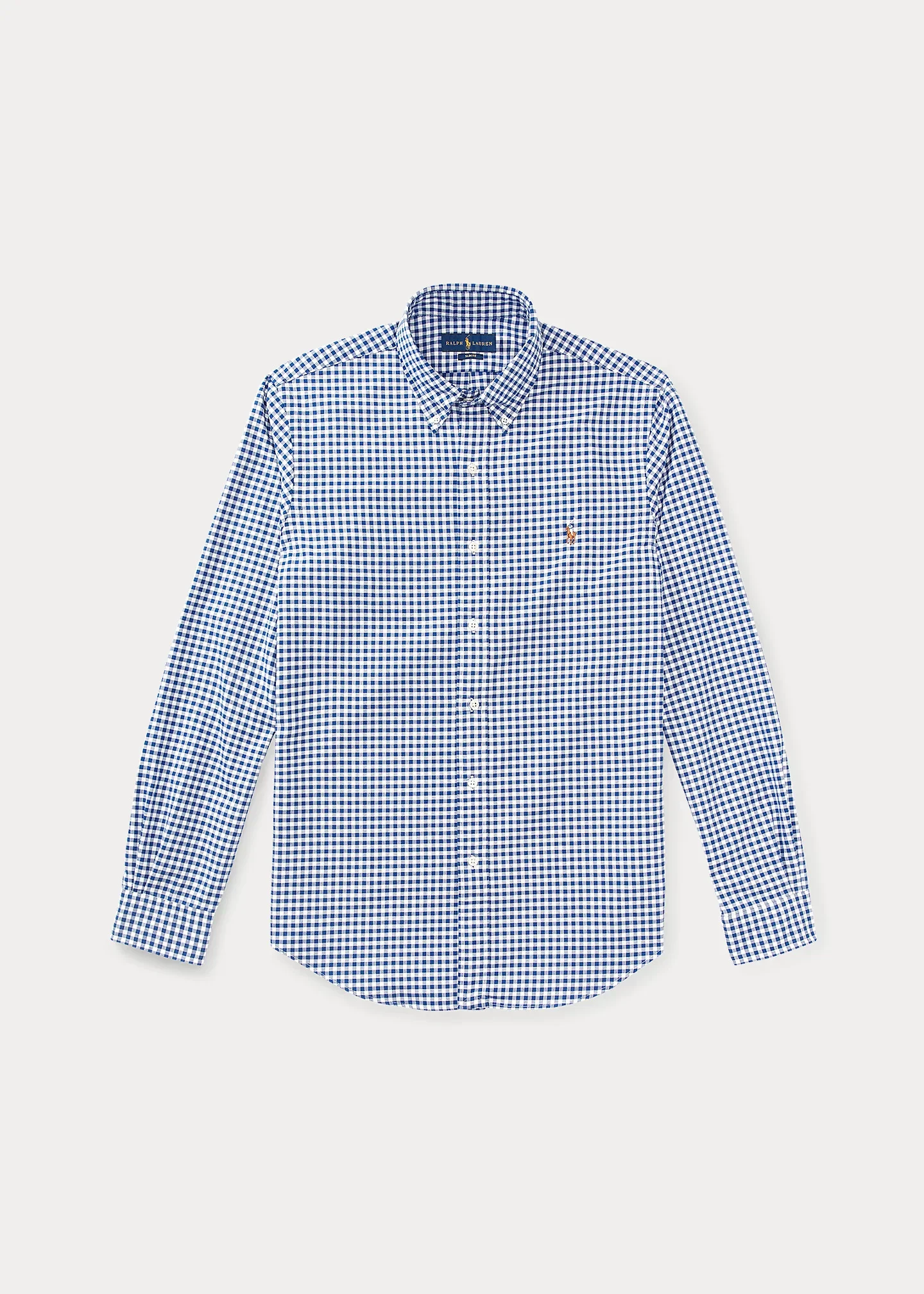 Slim Fit Gingham Oxford Shirt - 1