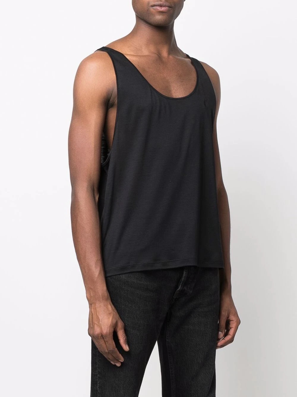 scoop-neck sleeveless vest - 3