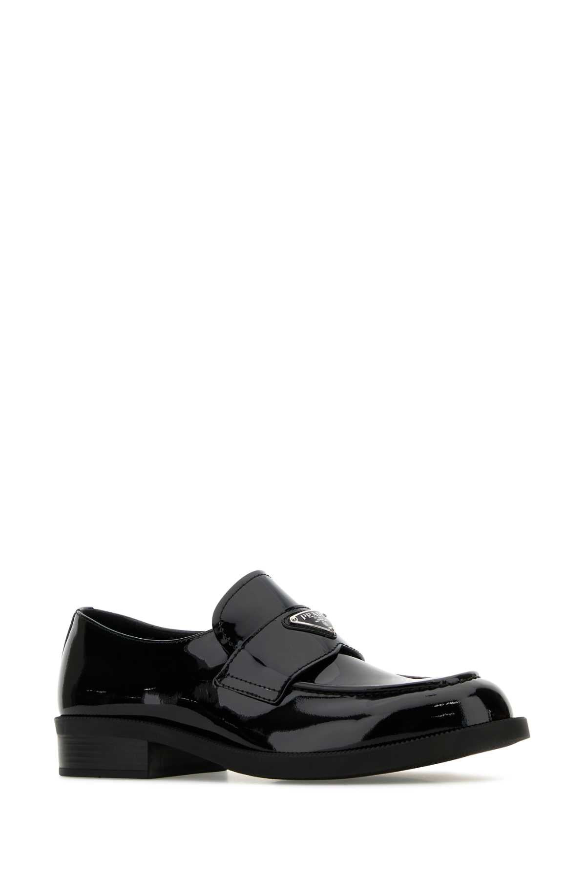 Prada Men Black Leather Loafers - 2