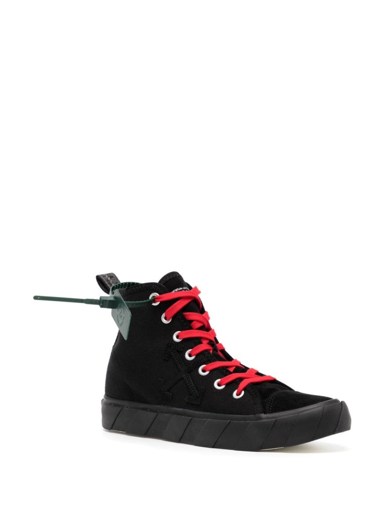 Off-White high-top canvas sneakers outlook