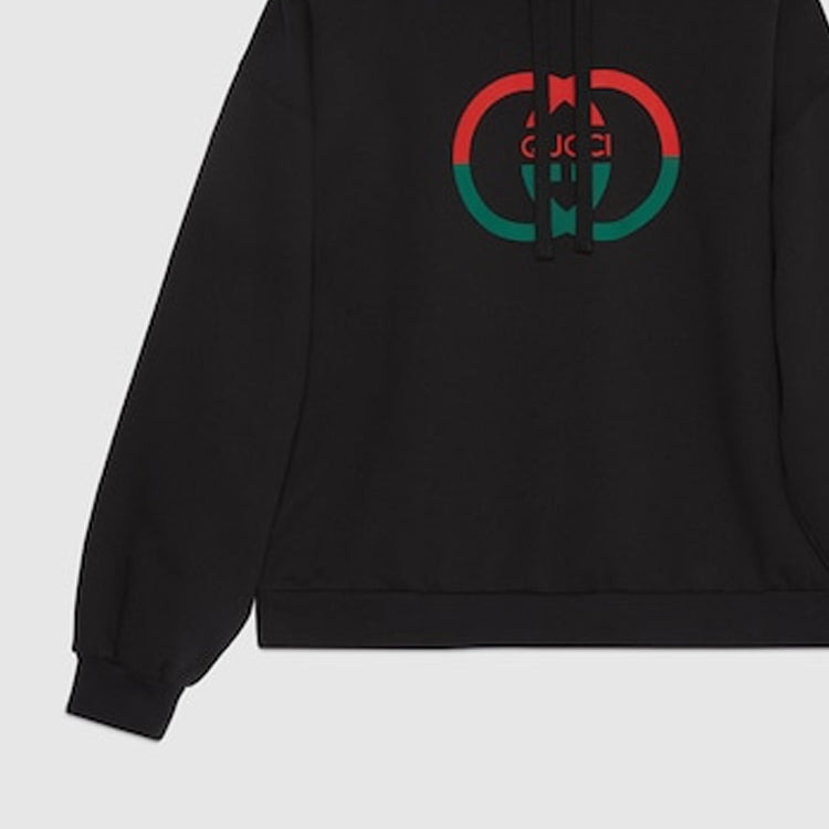 Gucci Cotton Jersey Printed Hooded Sweatshirt 'Black' 721427-XJF5T-1868 - 5