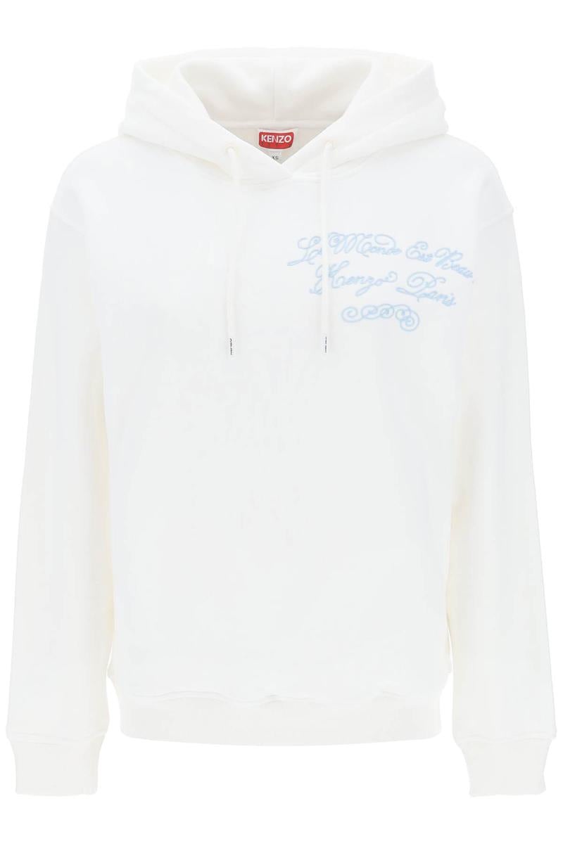 KENZO WORLD EMBROIDERED HOODIE - 1