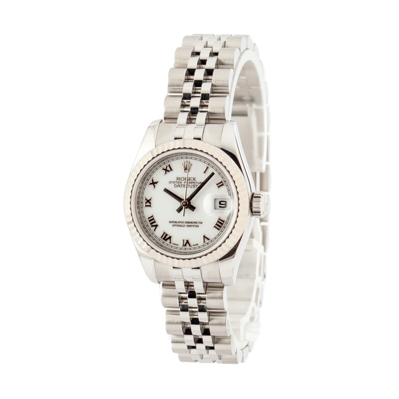 Ladies Rolex Datejust 179174 White Roman Dial - 2