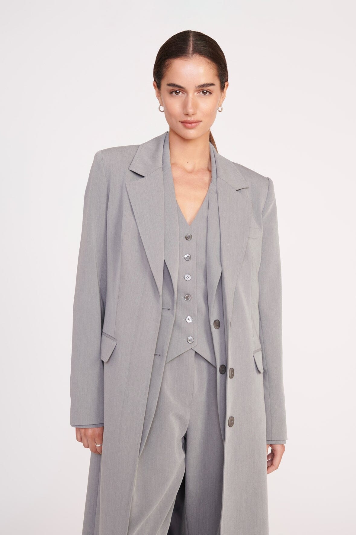 STAUD RALPH COAT HEATHER GREY - 5