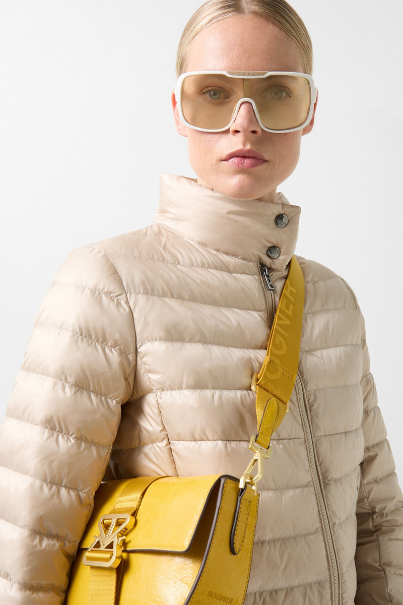 Thalia Lightweight down parka in Sand 5