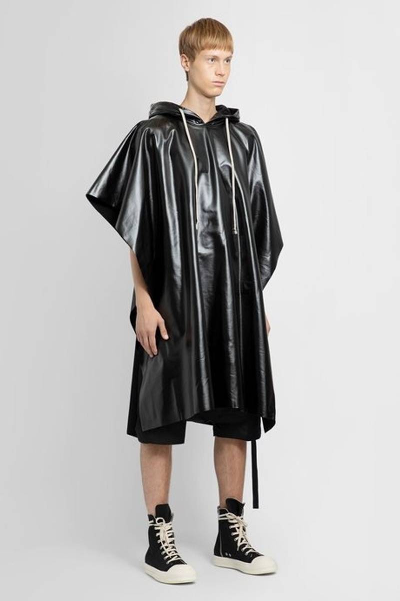 Rick Owens DRKSHDW Rick owens men's black poncho outlook