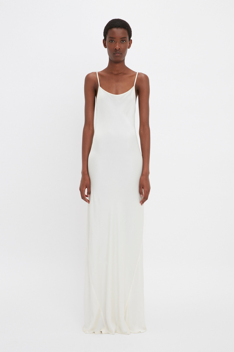 Victoria Beckham Floor-Length Cami Dress In Ivory outlook