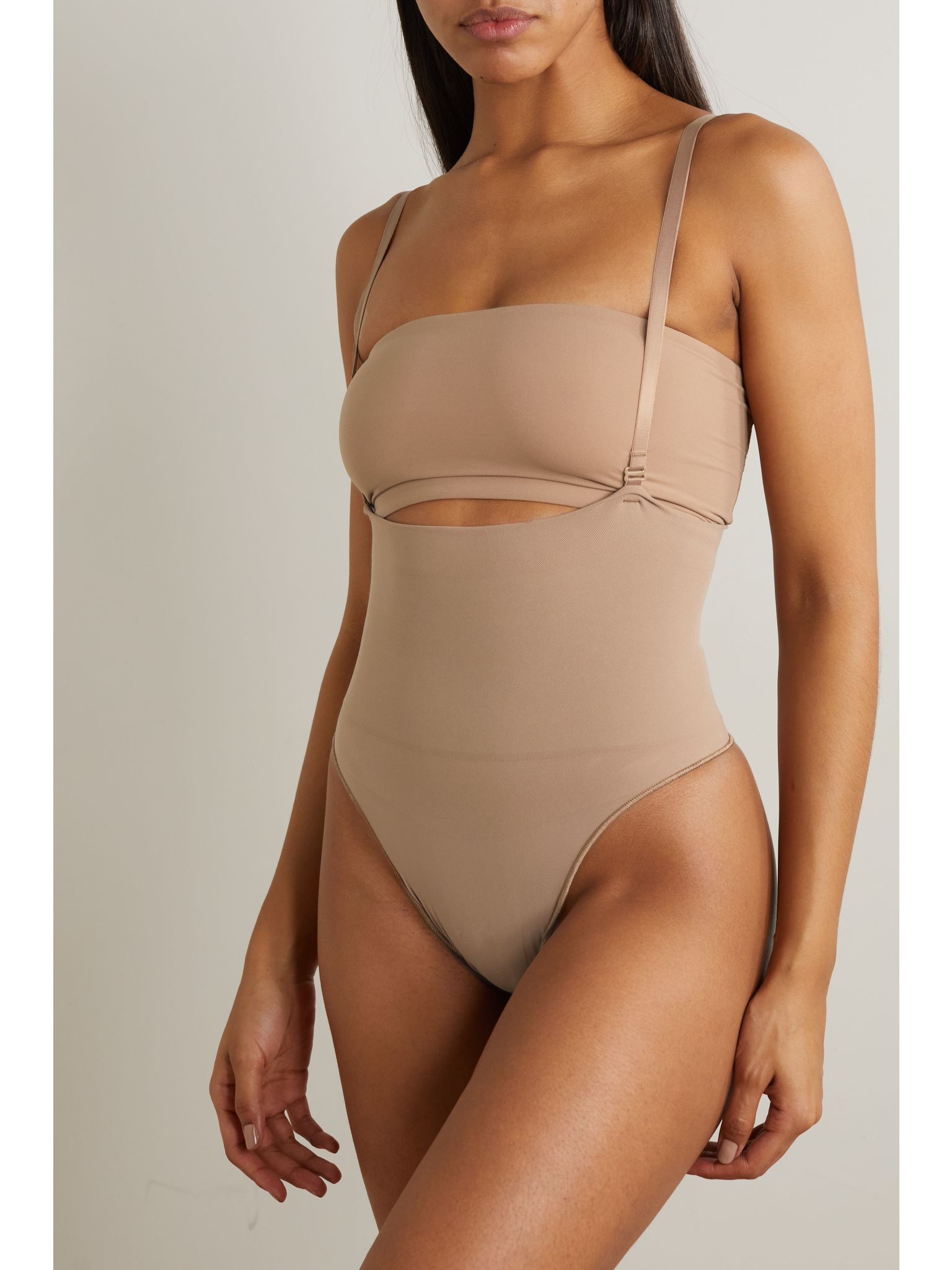 Core Control High Waist Thong - Sienna Beige - 2