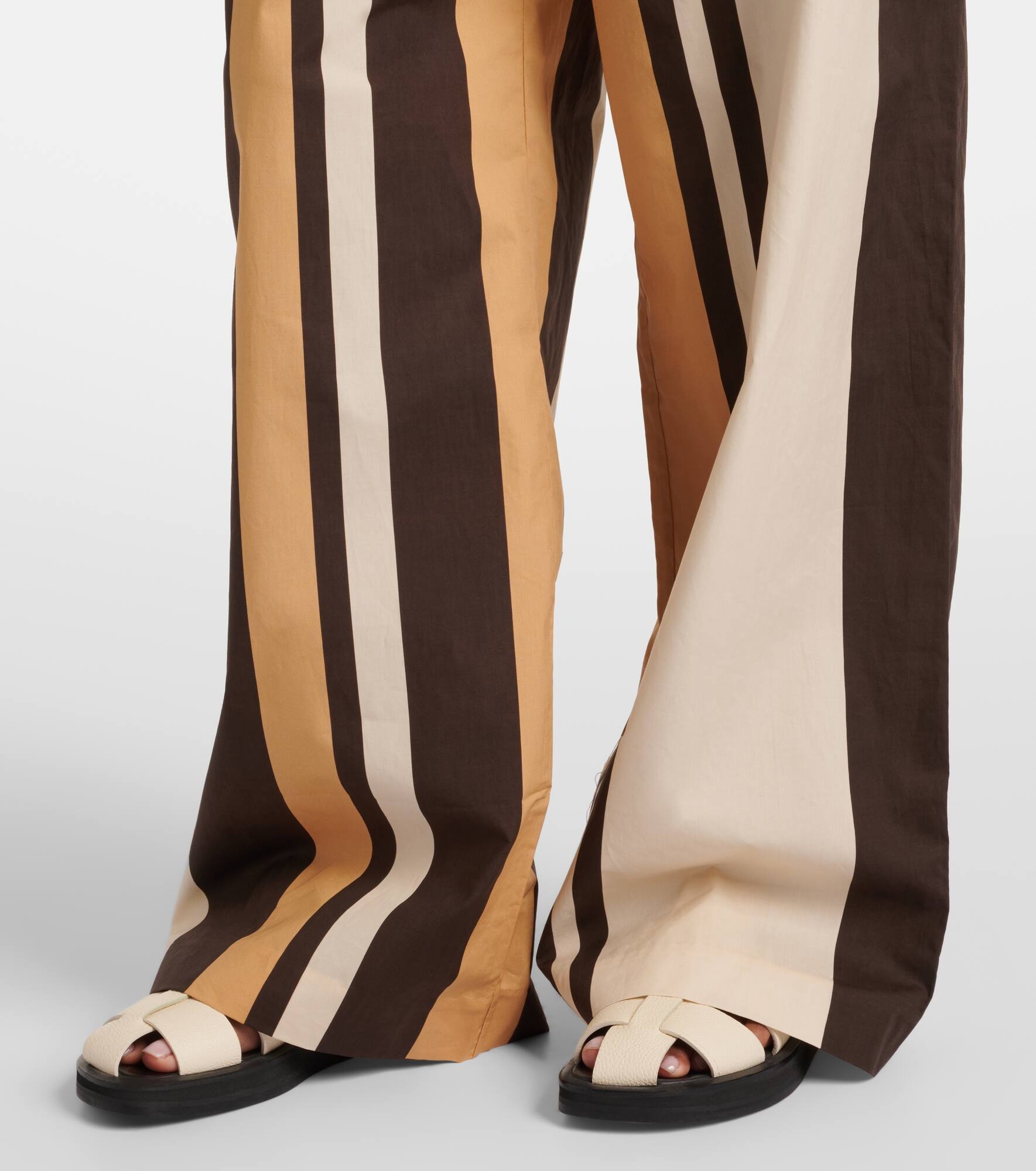 Savanna striped cotton wide-leg pants - 5