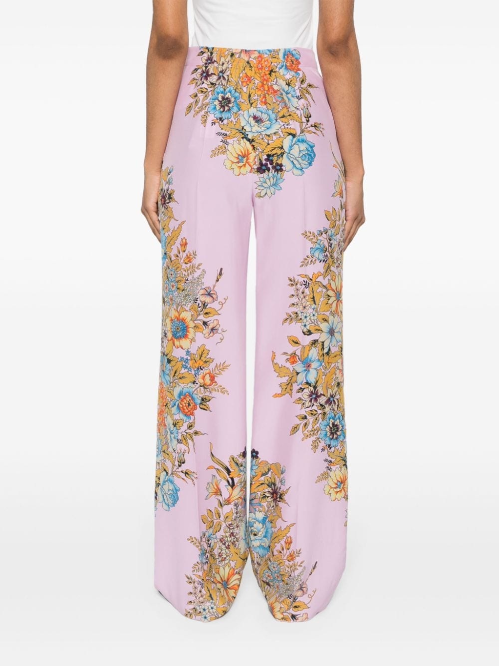 floral-print straight-leg trousers - 4