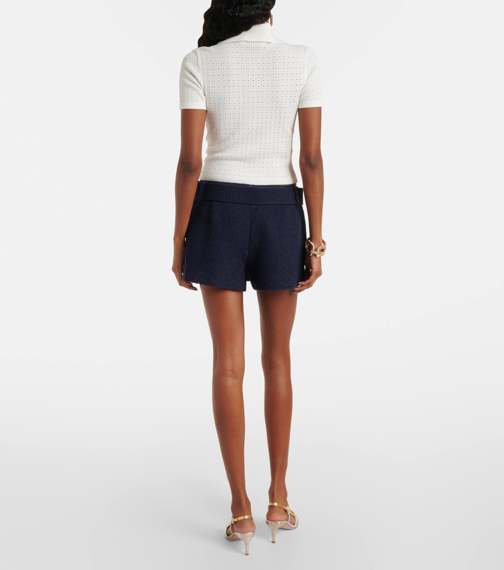 Pointelle polo shirt - 3