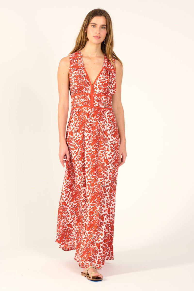 Long Dress Chiara - Paprika Aquaflora 1