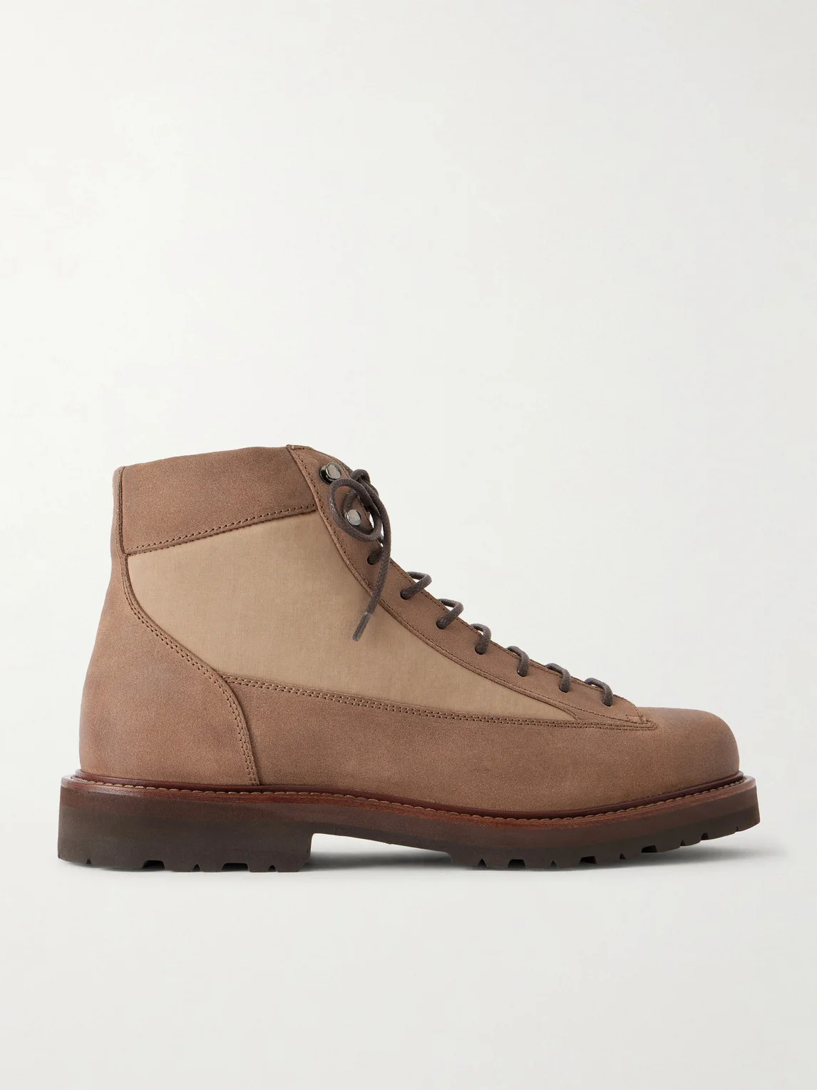 Nylon-Trimmed Suede Hiking Boots - 1