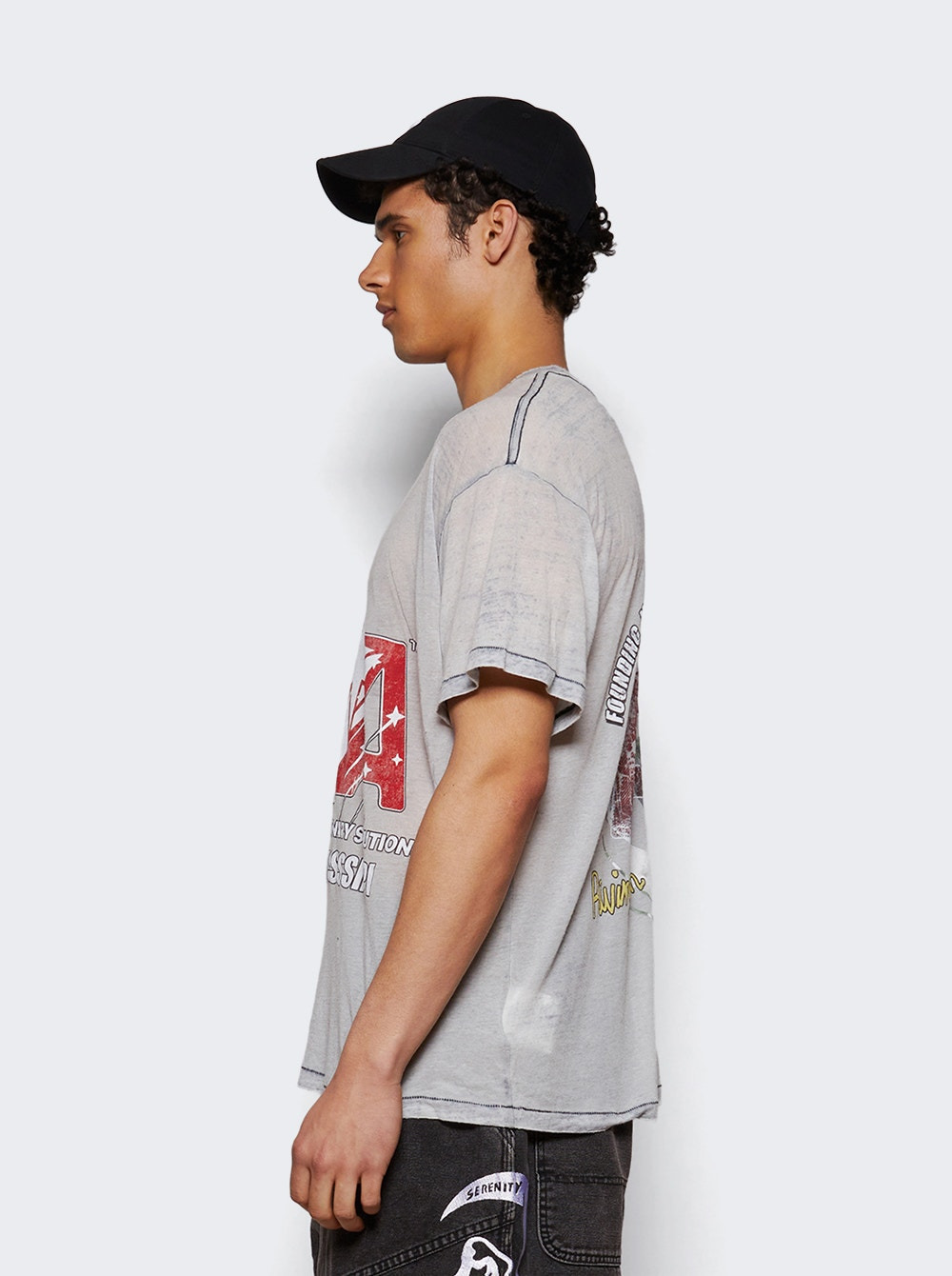 Founding Narrative Tee Blue Burnout - 3