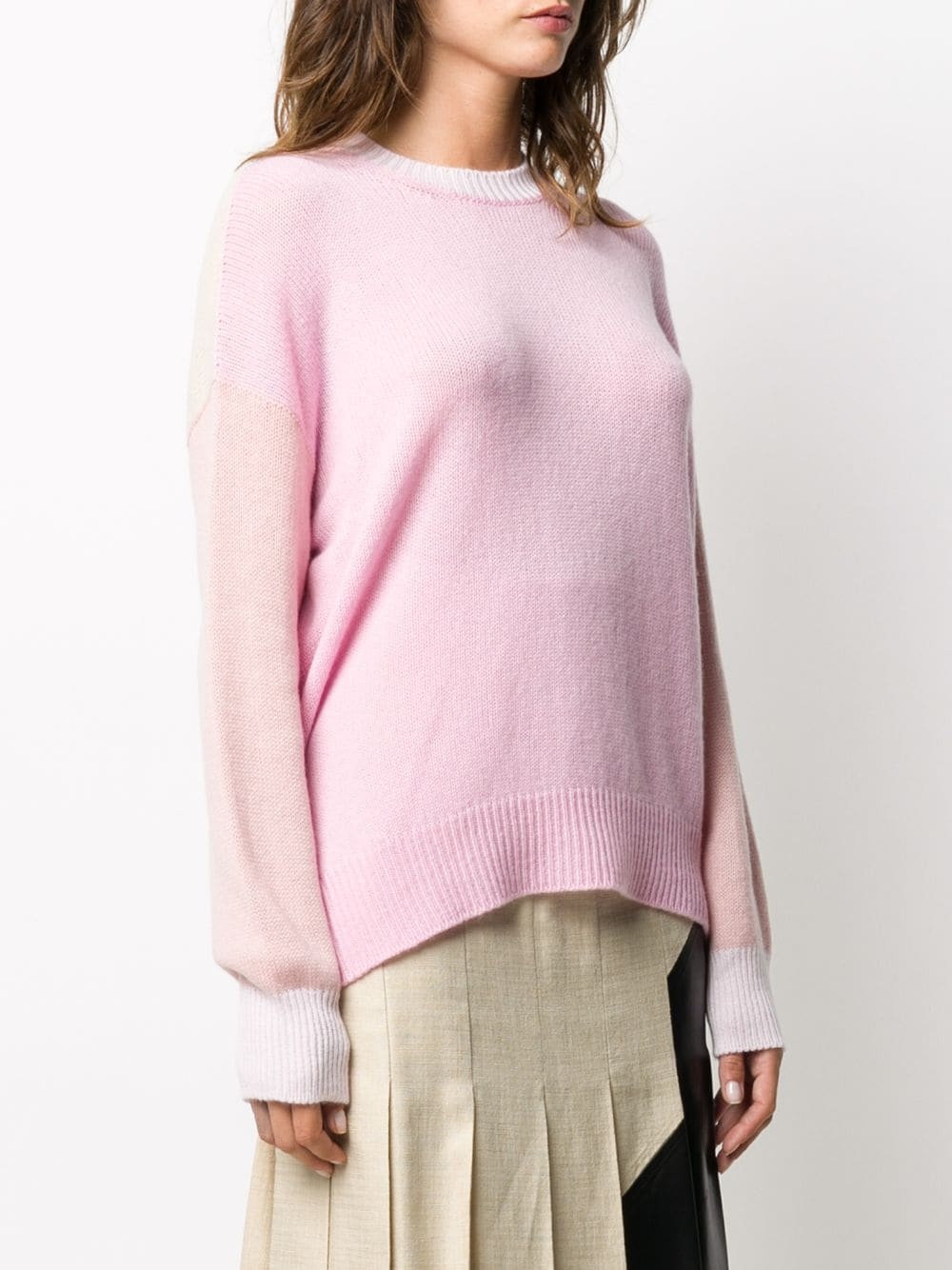 colour-blocked cashmere jumper - 3