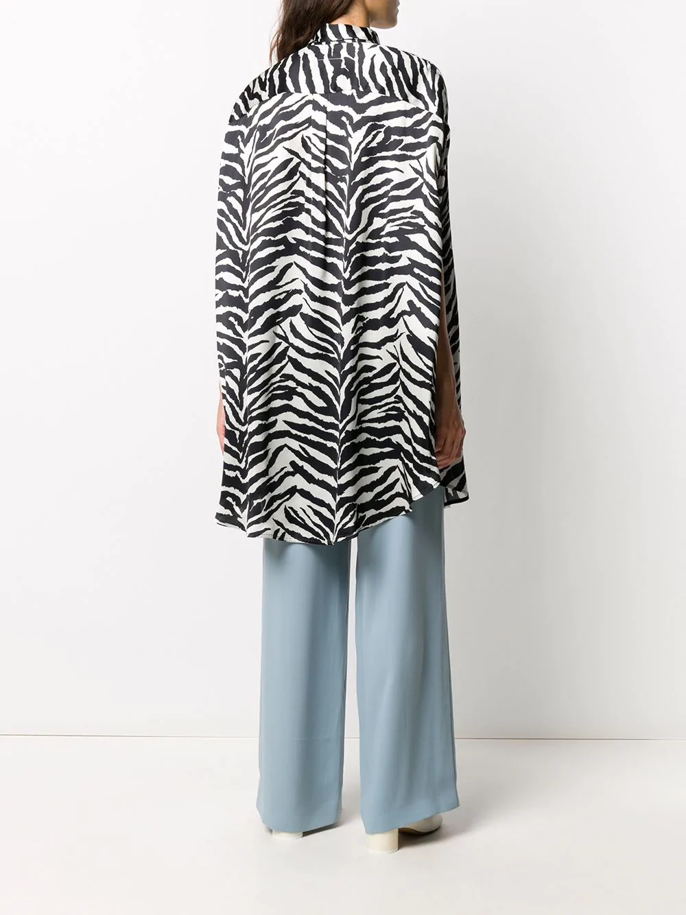 zebra-print sleeveless shirt - 4