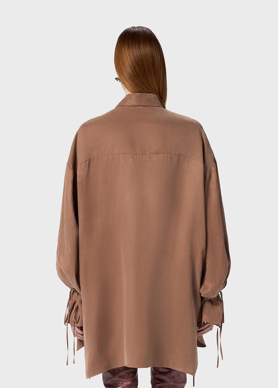 OVERSIZED SHIRT IN WASHED GABARDINE - 4