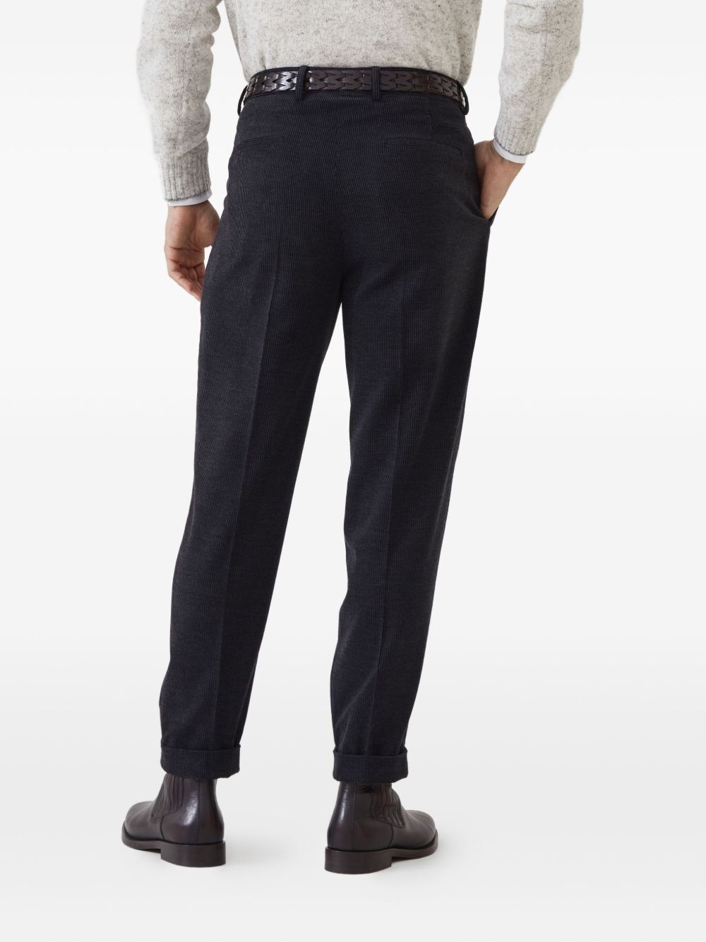 pleated tapered trousers - 4