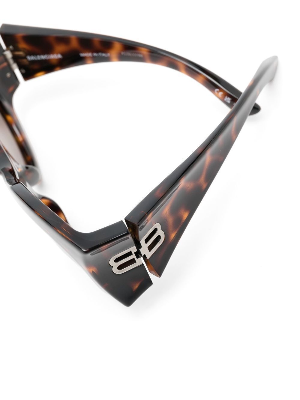 Hourglass tortoiseshell-effect oversize-frame sunglasses - 3