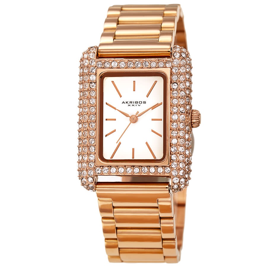 Other Designers Akribos XXIV Quartz White Dial Rose Gold  display picture 2