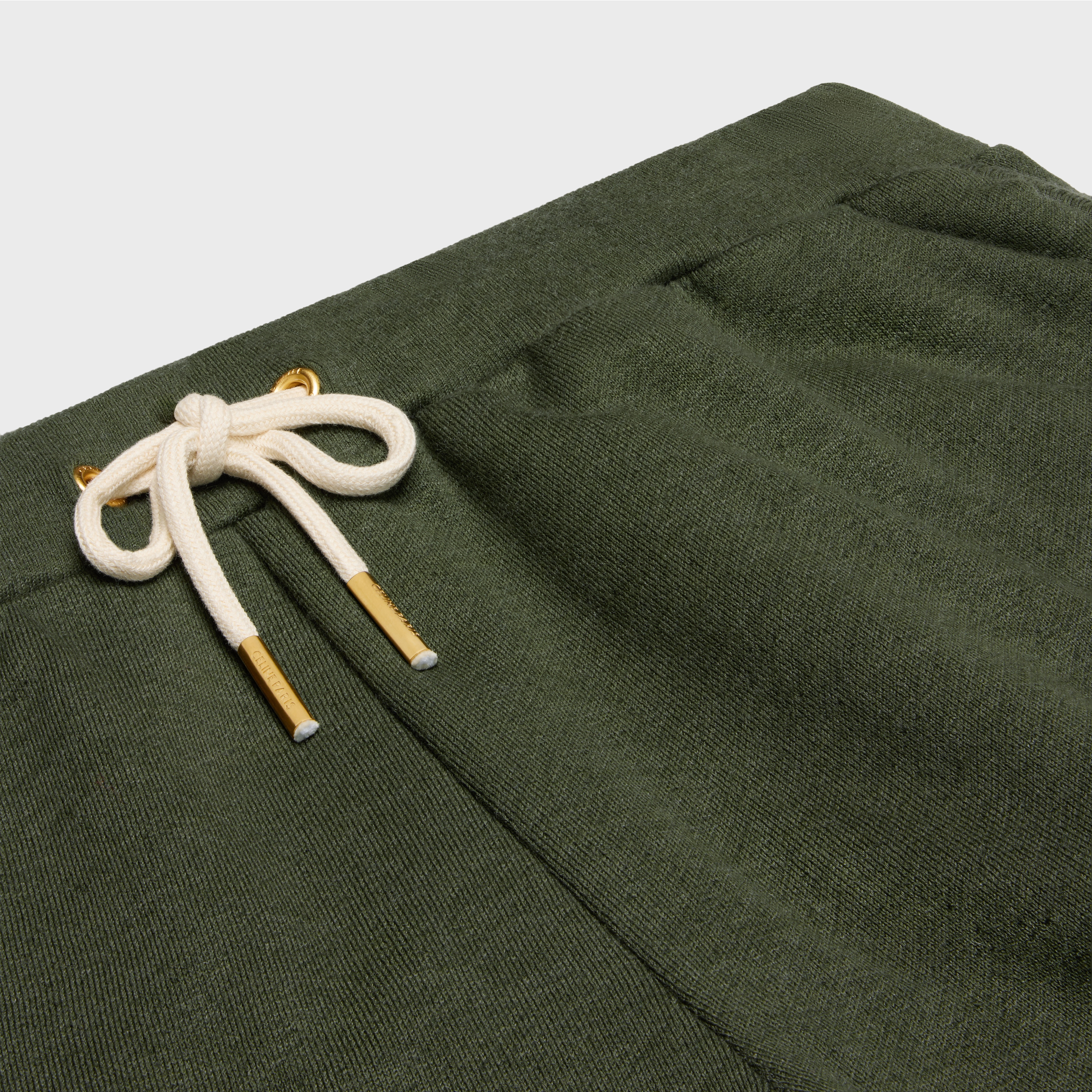 celine paris mini shorts in cotton and cashmere - 3
