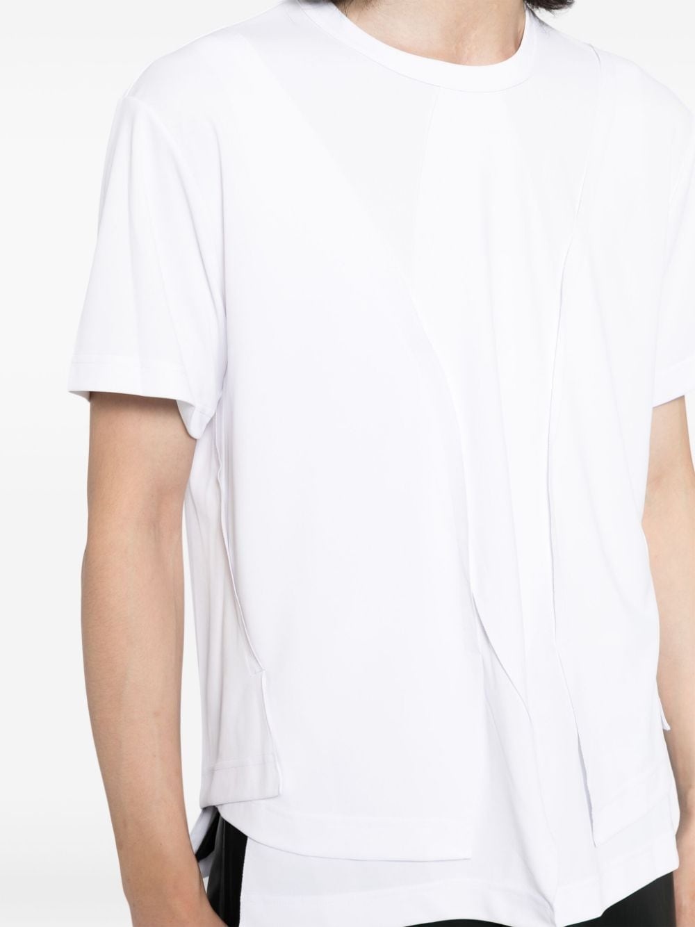 crew-neck asymmetric T-shirt - 5