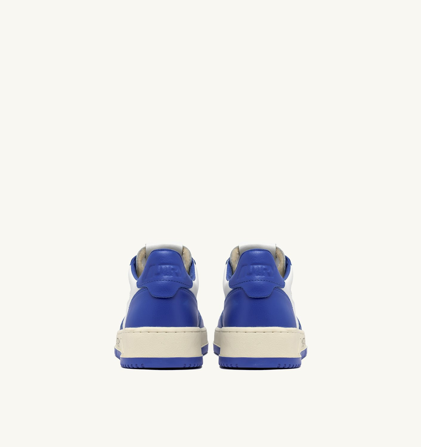 MEDALIST LOW SNEAKERS IN WHITE AND PALACE BLUE LEATHER WITH LETTERING - 3