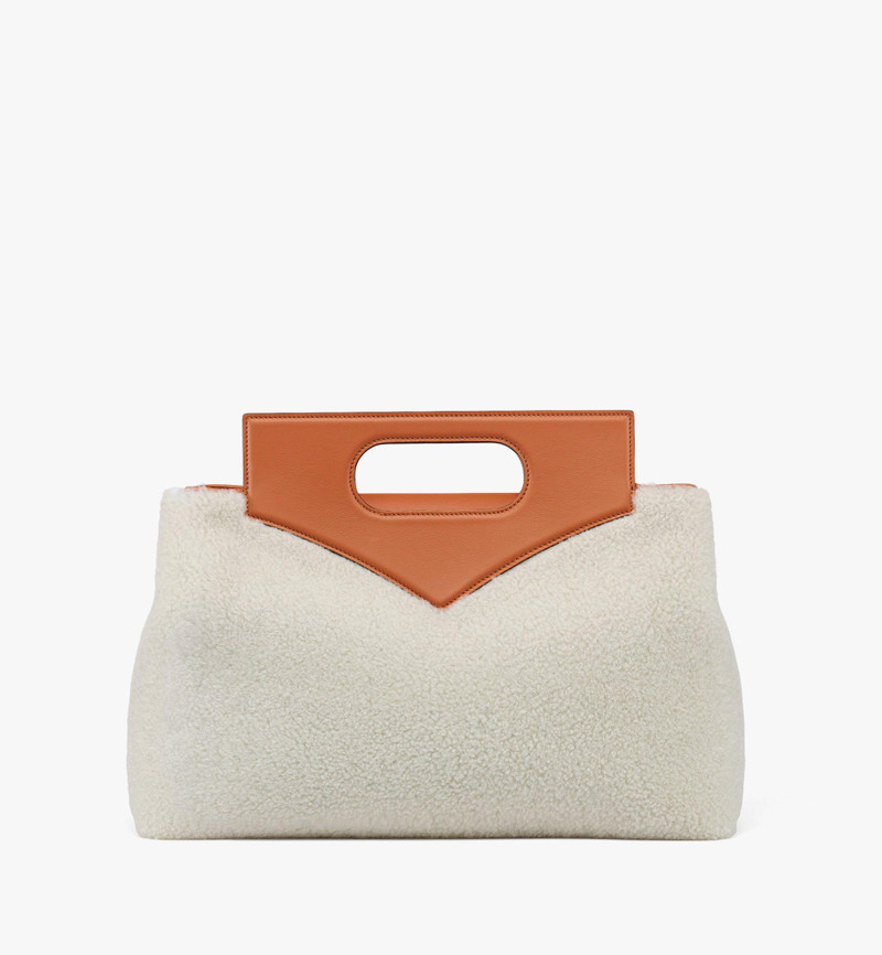 Soft Diamond Tote in Shearling and Leather 5
