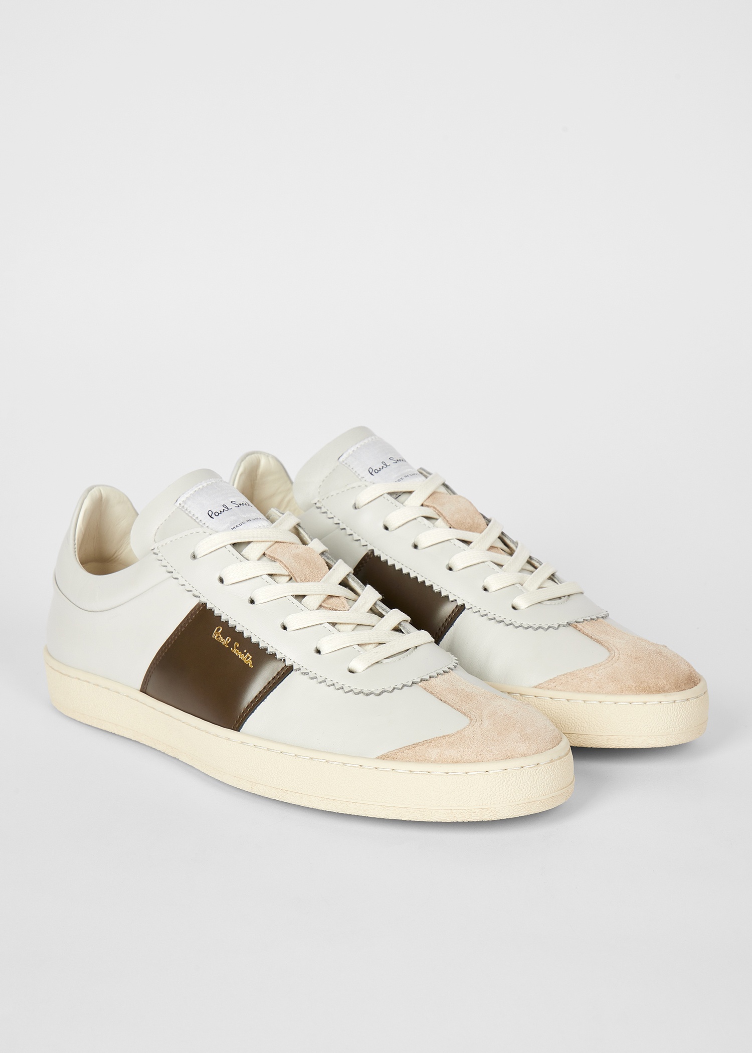 Ecru Leather 'Foley' Trainers - 4