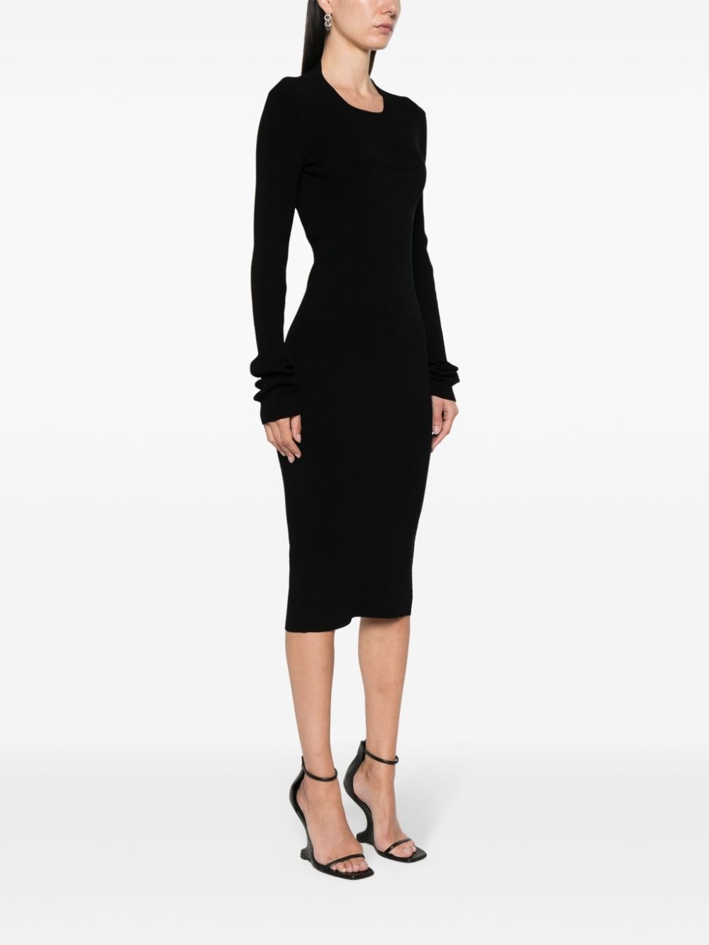 Column knitted midi dress - 3