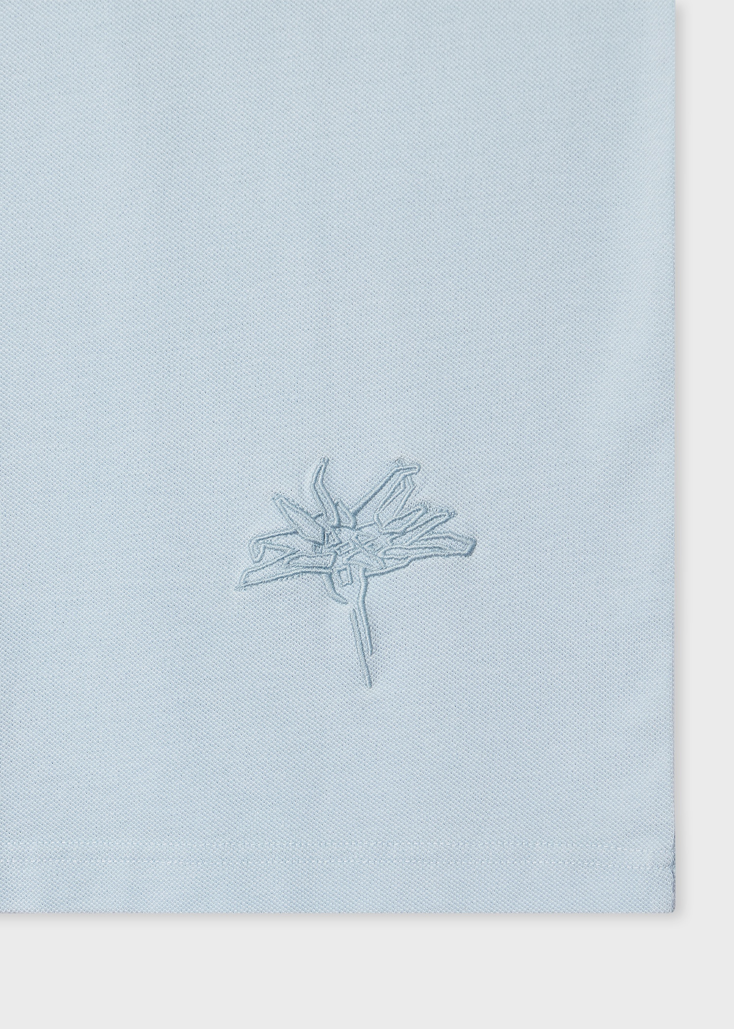 Pale Blue Concealed-Placket Polo Shirt - 2
