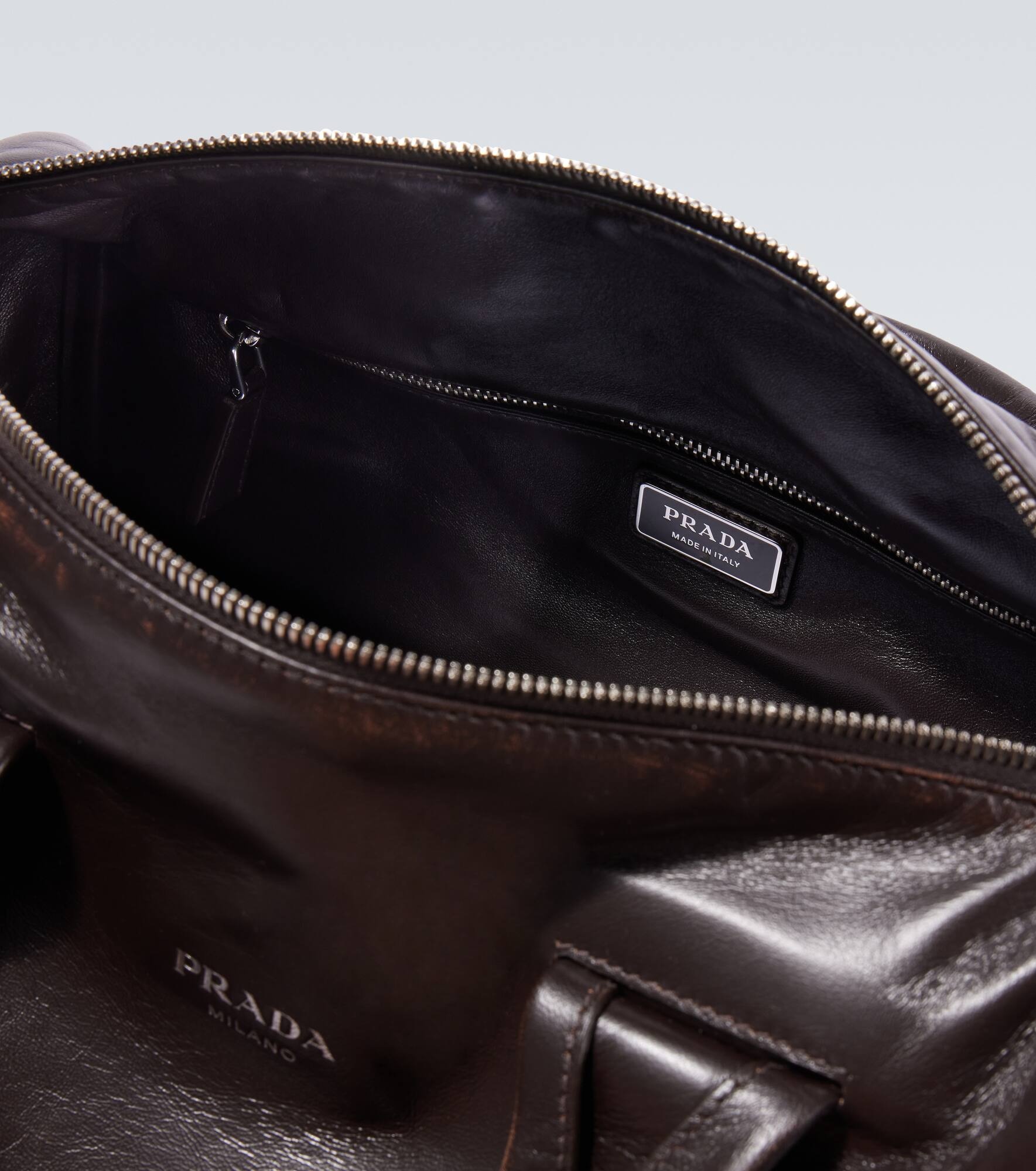 Small leather duffel bag - 4