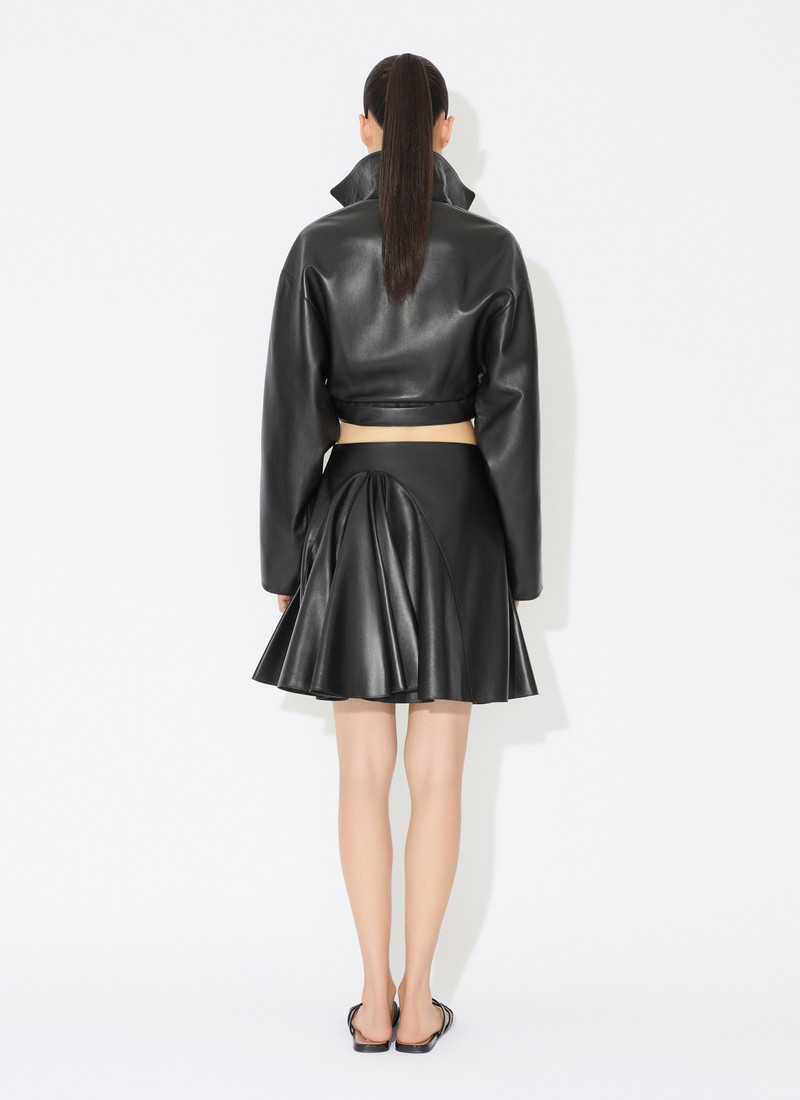 Alaïa LEATHER CROPPED SPIRAL JACKET outlook