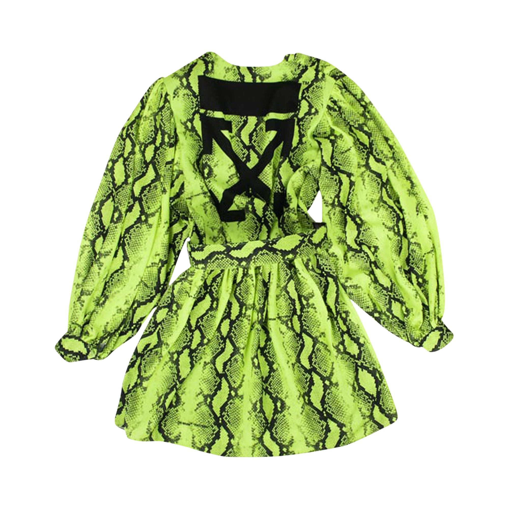 Off-White Snake V Arrow Belt Dress 'Neon Green' - 2