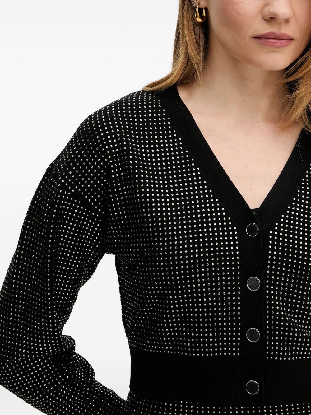 crystal-embellished cardigan - 5