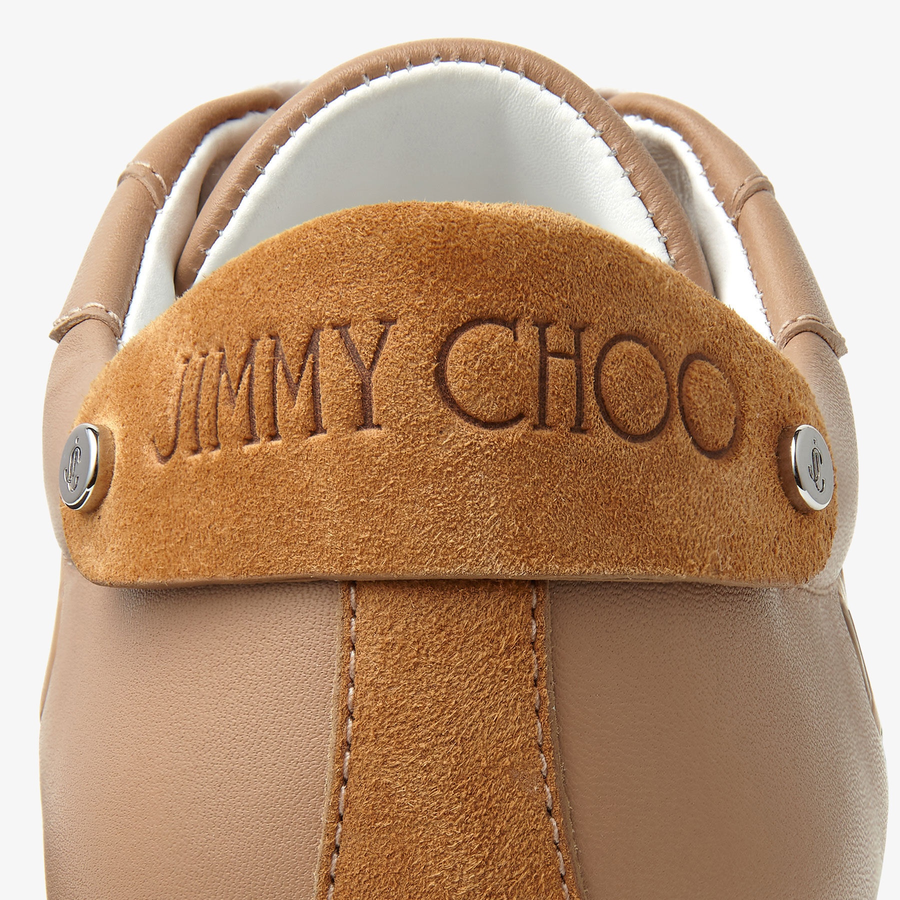 Rome/F
Caramel Leather and JC Monogram Pattern Low Top Trainers - 4